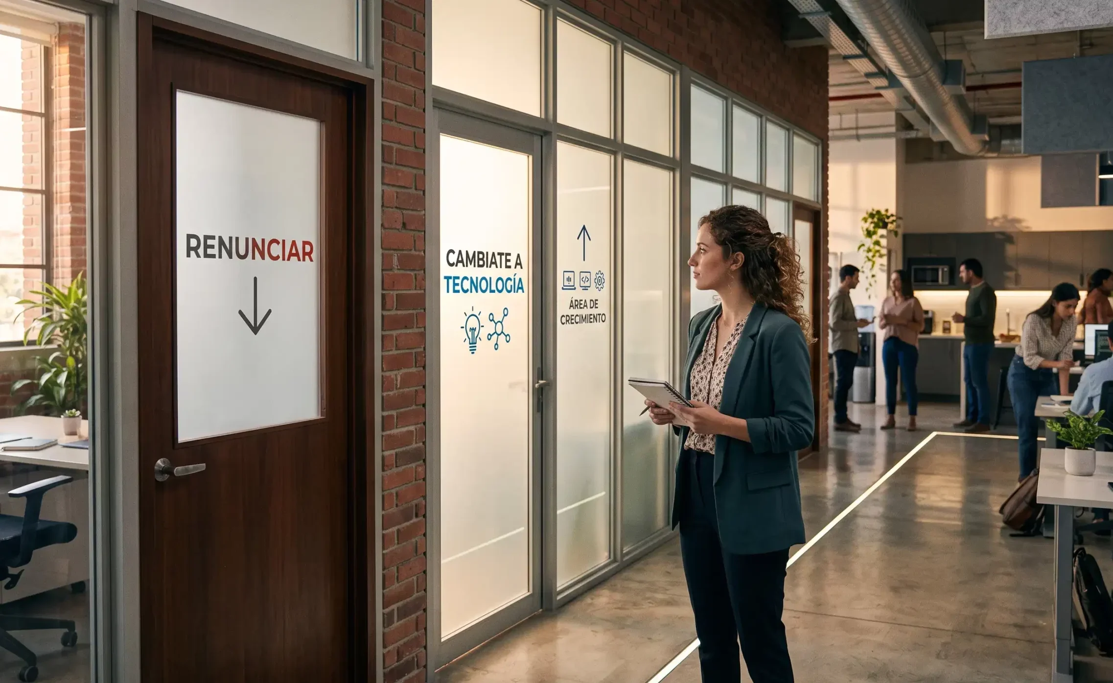 Profesionista Mexicana decidiendo su renunciar o cambiar de puesto